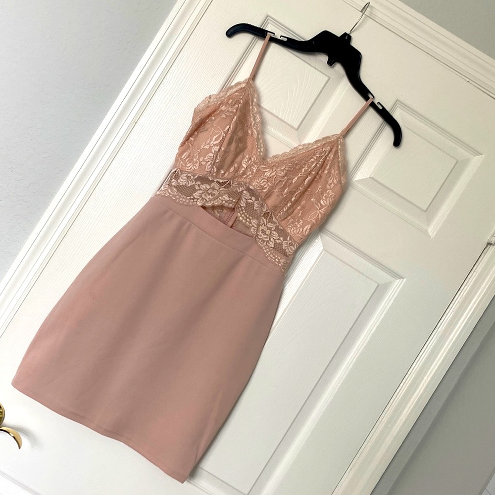 Pink mini dress